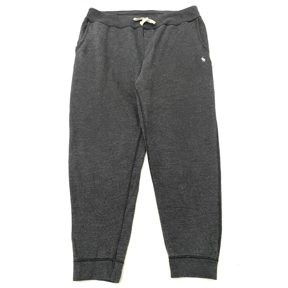 Polo Ralph Lauren Fleece Jogger Sweatpants XXL Heather‎ Gray Drawstring Pony